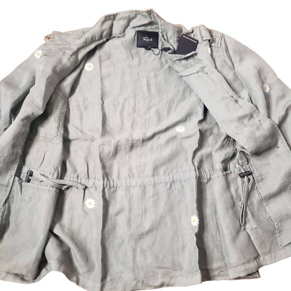 Rails Sahara Daisey Print green utility Jacket size large - Picture 4 of 7